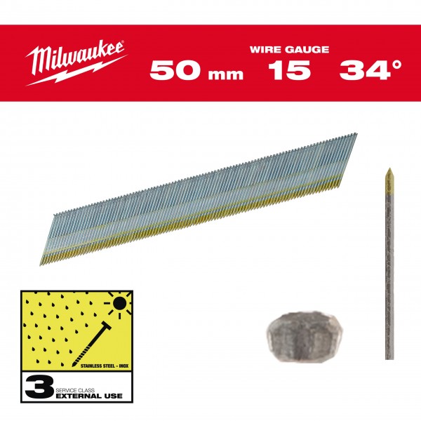 Sztyfty wykończeniowe, 15G, głowa...