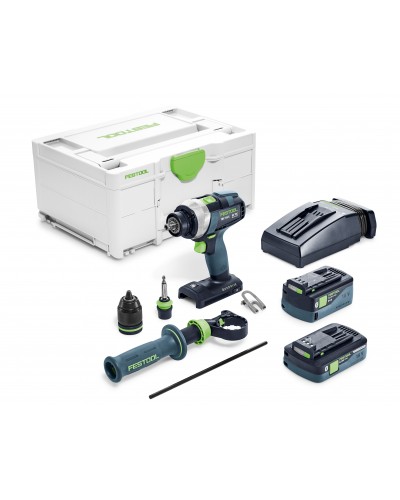 Festool Akumulatorowa wiertarko-wkrętarka TDC 18/4 5,0/4,0 I-Plus QUADRIVE